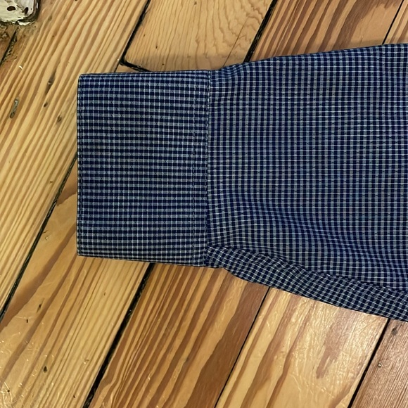 Calvin Klein slim fit stretch, dark blue graph pattern, medium (15-15.5, 34/35) - Picture 5 of 5